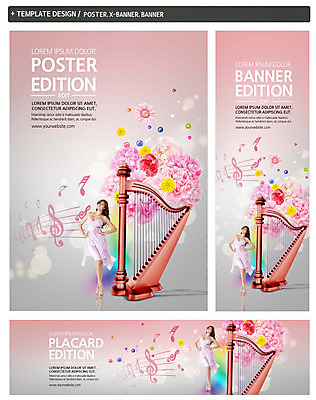 전신 PSD 템플릿 배너 배너템플릿 원피스 여자 가로배너 꽃 ZIP 포스터 세로배너 허리손 음표 한명 서기 동양인 성인 앞모습 세트 현수막 오선지 하프 식물 1 기호 옷 음악 뷰포인트 포즈 모션 현악기 사람 인종 가로 세로 악보 오선 파일형식