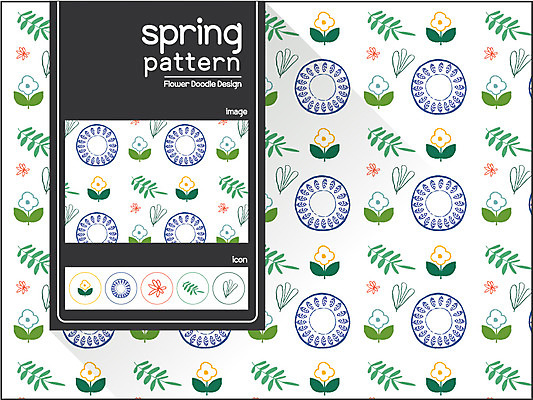 식물 접시 디자인 꽃 백그라운드 꽃무늬 패턴 일러스트 나뭇잎 사람없음 봄 자연물 플라워패턴 국내일러스트 AI파일 식기 계절 잎 무늬 자연 파일형식 벡터
