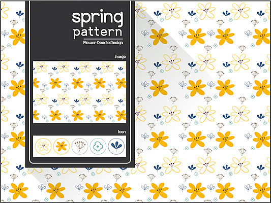 식물 디자인 꽃 백그라운드 꽃무늬 패턴 일러스트 나뭇잎 사람없음 봄 자연물 플라워패턴 국내일러스트 AI파일 계절 잎 무늬 자연 파일형식 벡터