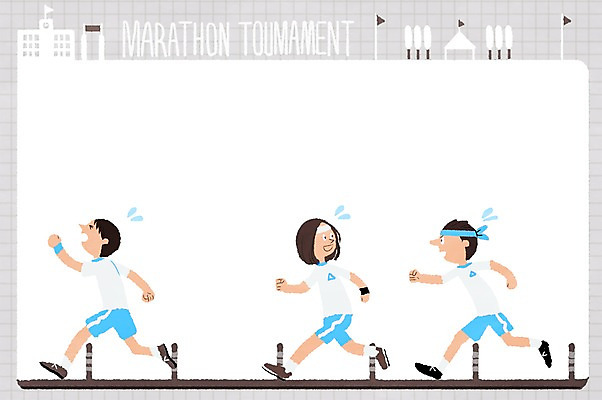 PSD 학생 여자 남자 일러스트 학교 청소년 세명 운동복 달리기 스쿨라이프 깃발 마라톤 체육대회 운동회날 프레임일러스트 국내일러스트 라이프스타일 옷 교육 모션 프레임 사람 경기 육상스포츠 체육 대회 파일형식