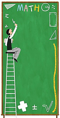 PSD 학생 남자 교복 일러스트 사다리 학교 청소년 한명 스쿨라이프 칠판 수학 분필 수학교육 프레임일러스트 국내일러스트 1 라이프스타일 옷 교육 교과목 프레임 사람 도구 초크 파일형식