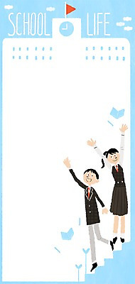 PSD 구름 학생 여자 남자 교복 일러스트 학교 청소년 두명 책 스쿨라이프 새싹 프레임일러스트 국내일러스트 자연요소 식물 라이프스타일 옷 교육 프레임 사람 파일형식