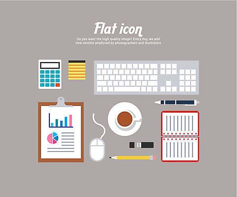 아이콘 커피 그래프 사람없음 세트 연필 볼펜 다이어리 사무용품 계산기 키보드 메모지 마우스 커피잔 USB 플랫아이콘 서류판 2D아이콘 AI파일 음료 문구용품 학용품 잔 필기구 펜 컴퓨터용품 장비 파일형식 벡터