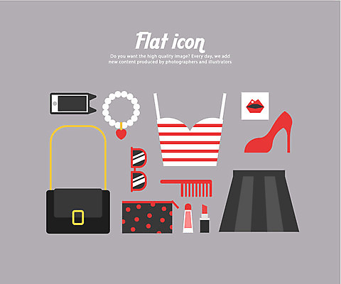 아이콘 구두 목걸이 사람없음 스마트폰 세트 치마 선글라스 립스틱 핸드백 머리빗 탱크톱 플랫아이콘 파우치 2D아이콘 AI파일 안경 신발 상의 가방 장신구 하의 핸드폰 스마트기기 화장품 미용용품 파일형식 벡터