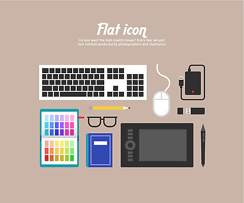 아이콘 안경 사람없음 세트 태블릿 연필 공책 키보드 마우스 USB 플랫아이콘 태블릿펜 2D아이콘 AI파일 잡화 문구용품 학용품 전자제품 스마트기기 필기구 펜 컴퓨터용품 파일형식 벡터
