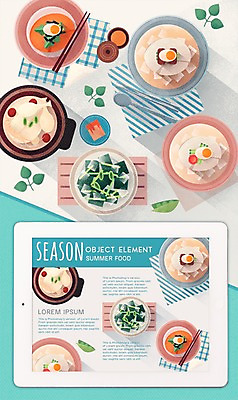 PSD 계절 음식 일러스트 젓가락 나뭇잎 여름음식 김치 사람없음 여름 태블릿 숟가락 오브젝트 냉면 삼계탕 물냉면 비빔냉면 엘리먼트 오이냉채 콩국수 목업 플랫레이 제철음식 국내일러스트 한식 잎 수저 전자제품 스마트기기 플랫 국수 보양식 냉채 제철 파일형식 여름_계절