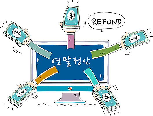 말풍선 지폐 일러스트 신체부위 경제 모니터 팔 세금 연말정산 환급 국내일러스트 AI파일 돈 사람 컴퓨터 파일형식 벡터