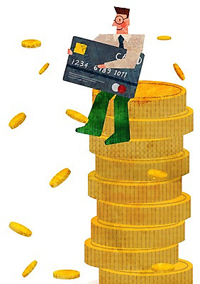 PSD 남자 일러스트 한명 성인 경제 동전 신용카드 세금 연말정산 국내일러스트 1 돈 사람 금융 파일형식