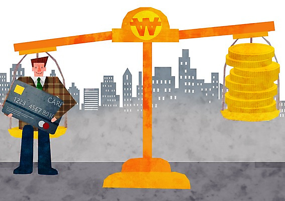 PSD 남자 일러스트 저울 한명 빌딩 성인 경제 동전 도시 신용카드 세금 연말정산 국내일러스트 1 돈 사람 건물 금융 파일형식