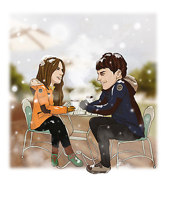 주간 PSD 커플 여자 패션 남자 커피 장갑 겨울 의자 일러스트 탁자 아웃도어 성인 야외 두명 눈 커피잔 겨울옷 패딩 국내일러스트 자연요소 잡화 옷 계절 음료 가구 관계 날씨 잔 사람 점퍼 파일형식