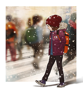 주간 PSD 여자 패션 장갑 겨울 일러스트 아웃도어 여러명 성인 야외 눈 보행자 횡단보도 겨울옷 패딩 국내일러스트 자연요소 잡화 옷 계절 다수 날씨 사람 점퍼 보행로 파일형식