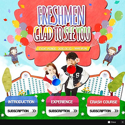 PSD 나무 템플릿 학생 여자 남자 교복 웹템플릿 졸업 학교 청소년 팝업 이벤트팝업 웹팝업 여러명 확성기 한국인 입학 풍선 이미지템플릿 식물 옷 교육 다수 사람 동양인 파일형식