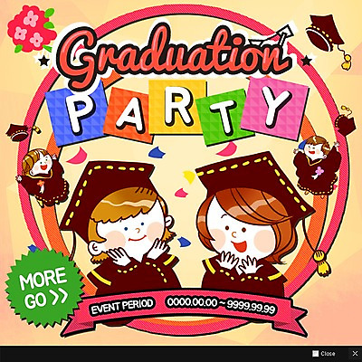 PSD 템플릿 학생 여자 남자 꽃다발 웹템플릿 학사모 졸업 청소년 팝업 이벤트팝업 웹팝업 여러명 파티 졸업가운 이미지템플릿 모자_잡화 교육 꽃 다수 사람 이벤트 가운 파일형식