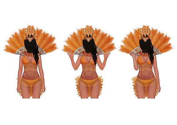 PSD 직업 여자 일러스트 성인 세명 비키니 축제 댄서 깃털 무대의상 쌈바 카니발축제 얼굴없음 국내일러스트 옷 수영복 사람 파일형식