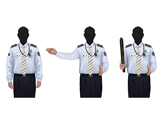 PSD 직업 남자 유니폼 일러스트 넥타이 경비 성인 세명 벨트 사원증 경비원 금속탐지기 얼굴없음 국내일러스트 잡화 옷 비즈니스 안전 사람 보호 파일형식