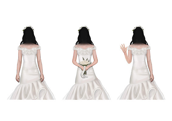 PSD 직업 여자 신부 부케 웨딩드레스 일러스트 성인 세명 얼굴없음 국내일러스트 드레스 꽃다발 결혼 사람 파일형식