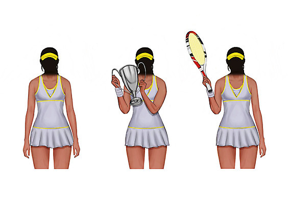 PSD 직업 여자 일러스트 성인 세명 테니스라켓 테니스용품 트로피 테니스선수 모자가게 테니스복 얼굴없음 국내일러스트 스포츠용품 운동선수 사람 운동복 상점 테니스 라켓 상_우승 파일형식