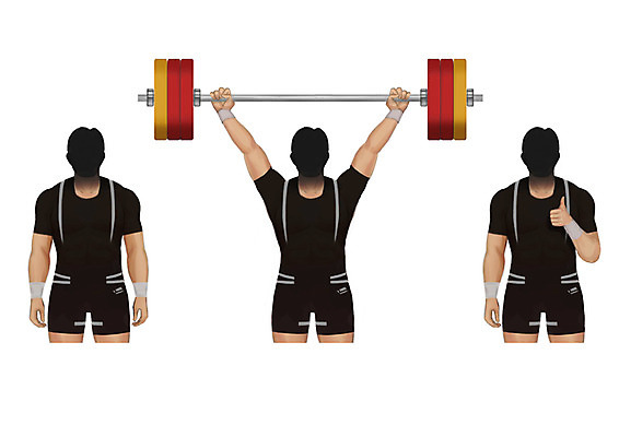 PSD 직업 남자 일러스트 운동선수 성인 세명 엄지손가락 최고 역도 역도선수 얼굴없음 국내일러스트 스포츠 손가락 사람 운동 파일형식