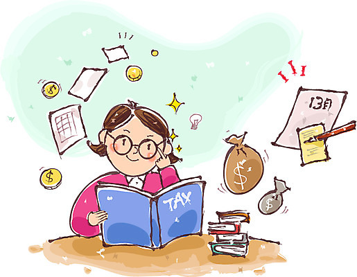 여자 종이 일러스트 한명 성인 책 직장인 돈자루 연말정산 13월 국내일러스트 AI파일 직업 1 돈 사람 경제 날짜 파일형식 벡터