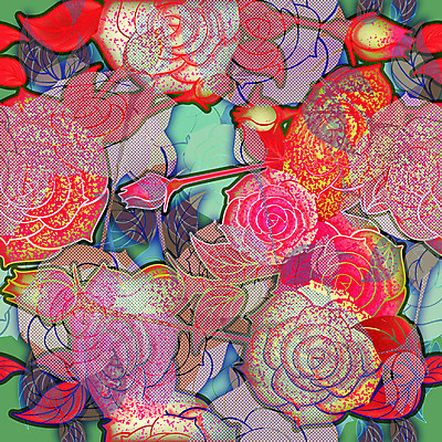 포토 JPG 해외이미지 꽃 종이 분홍색 백그라운드 패턴 벽지 사람없음 빨간색 초록색 장미 어둠 해외202004 해외포토 식물 컬러 무늬 파일형식 이미지허브