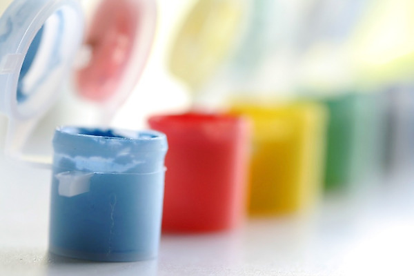 포토 JPG 해외이미지 미술 사람없음 빨간색 초록색 파란색 상자 노란색 페인트 흰색 붓 얼룩 팔레트 변화 예술가 페인트붓 스펙트럼 해외202004 해외포토 컬러 컨셉 문화예술 파일형식 이미지허브