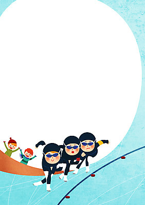 PSD 여자 남자 겨울 일러스트 응원 겨울스포츠 동계올림픽 여러명 성인 스피드스케이팅 스케이트장 아이스스케이트 프레임일러스트 국내일러스트 계절 스포츠 다수 올림픽 스포츠시설 프레임 사람 스케이팅 파일형식