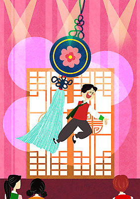 PSD 여자 남자 일러스트 노래 조명 매달리기 성인 설날 공연 무대 한복 노리개 전통문 관람 뮤지컬 전통문살 국내일러스트 한국전통 전통 명절 음악 모션 전통소품 사람 이벤트 문 전통의상 문살 파일형식