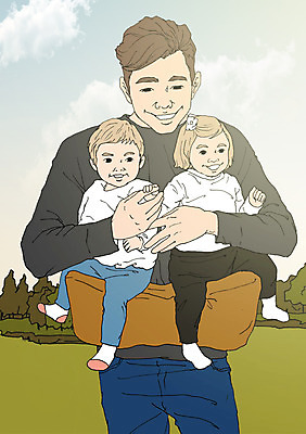 주간 PSD 구름 공원 여자 남자 어린이 일러스트 안기 성인 야외 세명 화목 다정 자녀 아빠 쌍둥이 아트툰 국내일러스트 자연요소 공공시설 컨셉 가족 모션 사람 그림 파일형식