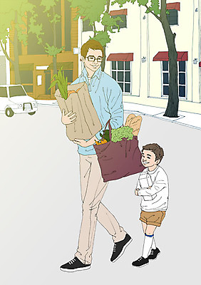 주간 PSD 나무 남자 어린이 일러스트 자동차 거리 성인 야외 두명 건물 장보기 화목 다정 우유 자녀 아빠 바게트 파 아트툰 국내일러스트 자연요소 식물 건축물 빵 육상교통 컨셉 채소 가족 유제품 사람 그림 파일형식