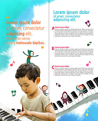 PSD 템플릿 편집 표지디자인 북디자인 출판디자인 어린이교육 교육 남자 내지 어린이 악기 리플렛 2단접지 북커버 앉기 팜플렛 상반신 옆모습 세명 유치원생 한국인 건반 피아노 건반악기 이미지템플릿 음악 뷰포인트 모션 사람 동양인 파일형식