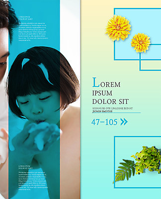 PSD 템플릿 편집 표지디자인 북디자인 출판디자인 여자 꽃 내지 어린이 리플렛 2단접지 북커버 나뭇잎 한명 서기 팜플렛 상반신 앞모습 뷰티 거품 한국인 이미지템플릿 식물 1 뷰포인트 잎 모션 사람 동양인 파일형식