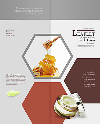 PSD 템플릿 편집 표지디자인 북디자인 출판디자인 표지 리플렛 2단접지 북커버 팜플렛 사람없음 뷰티 화장품 크림 꿀 이미지템플릿 파일형식