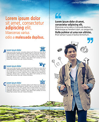 PSD 템플릿 편집 표지디자인 북디자인 출판디자인 남자 내지 리플렛 여행 2단접지 북커버 한명 서기 미소 팜플렛 상반신 20대 성인 앞모습 한국인 이미지템플릿 1 뷰포인트 모션 표정 사람 동양인 청년 파일형식