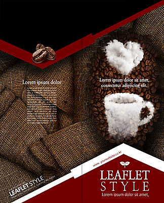 PSD 구름 템플릿 편집 표지디자인 북디자인 출판디자인 표지 커피 리플렛 2단접지 북커버 팜플렛 사람없음 원두 하트 커피잔 포대자루 이미지템플릿 자연요소 모양 음료 잔 자루 파일형식