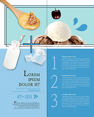 PSD 템플릿 편집 표지디자인 북디자인 출판디자인 내지 리플렛 2단접지 북커버 유리병 아이스크림 빨대 팜플렛 사람없음 얼음 우유 체리 꿀 나무숟가락 벌집 이미지템플릿 자연요소 과일 병_용기 디저트 유제품 숟가락 파일형식