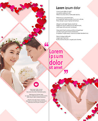 PSD 템플릿 편집 표지디자인 북디자인 커플 출판디자인 여자 남자 내지 리플렛 부케 2단접지 북커버 신혼부부 미소 들기 팜플렛 여러명 성인 30대 사각형 손잡기 화관 한국인 하트 마름모 이미지템플릿 모양 도형 부부 꽃 꽃다발 다수 관계 모션 표정 사람 동양인 장년 신혼 파일형식