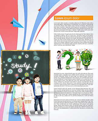 PSD 템플릿 편집 표지디자인 북디자인 영어 출판디자인 여자 남자 내지 리플렛 2단접지 북커버 전구 팜플렛 여러명 칠판 유치원생 한국인 물음표 종이비행기 이미지템플릿 문자 기호 어린이 다수 사람 동양인 종이접기 파일형식