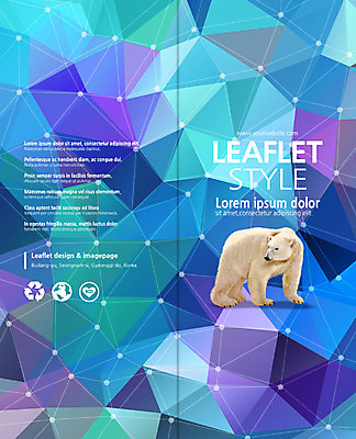 PSD 템플릿 편집 한마리 표지디자인 북디자인 출판디자인 표지 리플렛 2단접지 북커버 팜플렛 사람없음 삼각형 연결 북극곰 백곰 이미지템플릿 도형 1 곰 파일형식