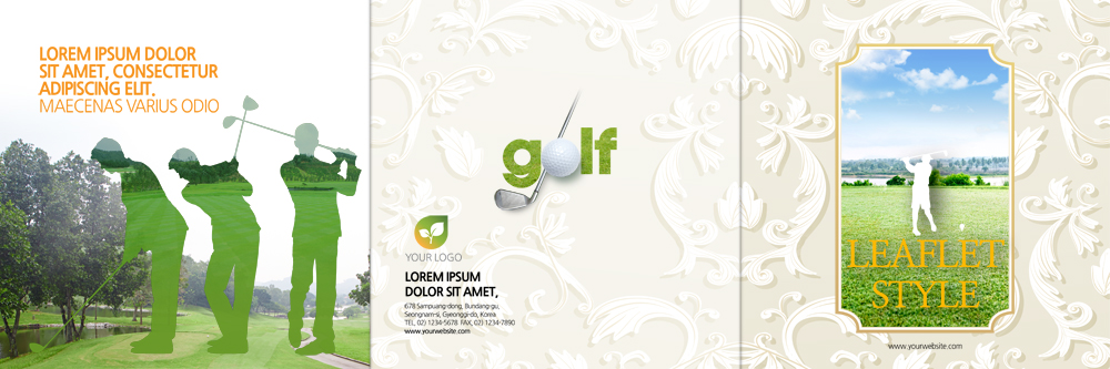 PSD 템플릿 편집 표지디자인 북디자인 출판디자인 표지 실루엣 리플렛 스포츠 골프 북커버 3단접지 팜플렛 사람없음 이미지템플릿 촬영기법 구기 파일형식