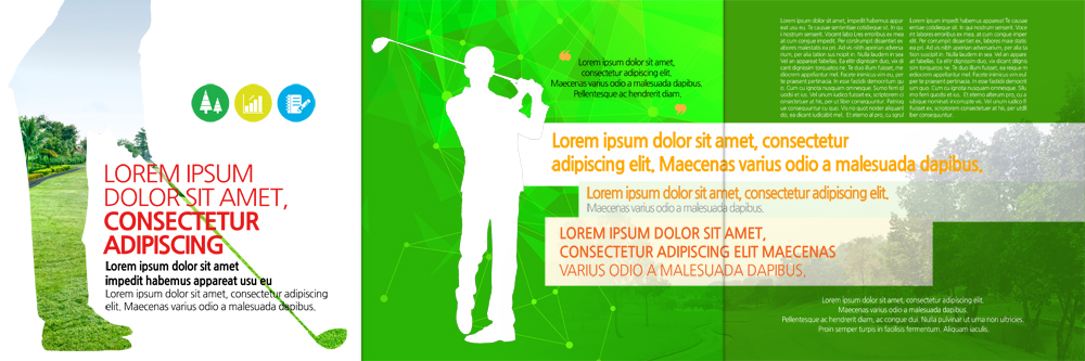 PSD 템플릿 편집 표지디자인 북디자인 출판디자인 실루엣 내지 리플렛 스포츠 골프 북커버 3단접지 팜플렛 사람없음 이미지템플릿 촬영기법 구기 파일형식