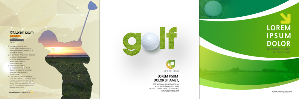 PSD 템플릿 편집 표지디자인 북디자인 출판디자인 표지 실루엣 리플렛 스포츠 골프 북커버 3단접지 팜플렛 사람없음 이미지템플릿 촬영기법 구기 파일형식