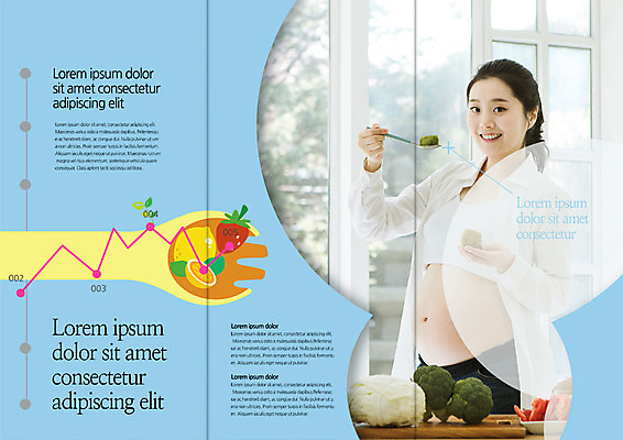 PSD 템플릿 편집 표지디자인 북디자인 출판디자인 여자 내지 리플렛 북커버 3단접지 그래프 한명 서기 미소 들기 팜플렛 상반신 성인 앞모습 옆모습 30대 뷰티 숟가락 임산부 한국인 이미지템플릿 1 뷰포인트 모션 수저 표정 사람 동양인 장년 임신 파일형식