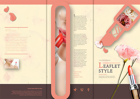PSD 템플릿 편집 표지디자인 북디자인 출판디자인 여자 표지 꽃 리플렛 북커버 3단접지 미소 들기 팜플렛 20대 성인 두명 뷰티 화장품 한국인 립스틱 입술 의료성형뷰티 이미지템플릿 식물 모션 표정 사람 동양인 청년 신체부위 파일형식