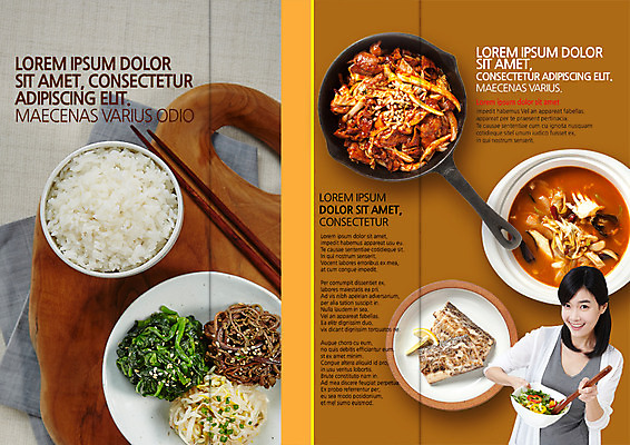 PSD 템플릿 편집 표지디자인 북디자인 출판디자인 여자 내지 음식 리플렛 북커버 3단접지 밥 한명 들기 팜플렛 상반신 성인 앞모습 30대 샐러드 한국인 나물 짬뽕 이미지템플릿 1 뷰포인트 채소 모션 사람 동양인 장년 파일형식