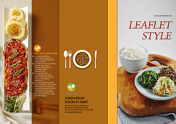 PSD 템플릿 편집 표지디자인 북디자인 출판디자인 표지 리플렛 북커버 3단접지 밥 팜플렛 사람없음 나물 양파링 코다리 이미지템플릿 음식 채소 어류 튀김 파일형식