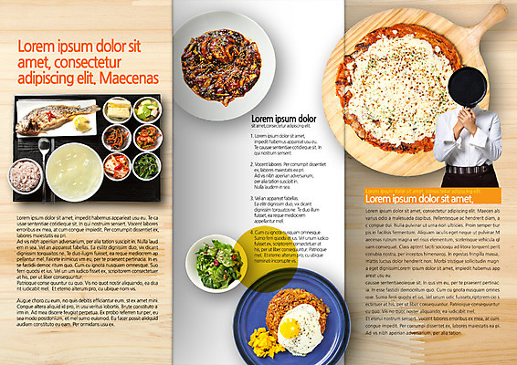 PSD 템플릿 편집 표지디자인 북디자인 출판디자인 남자 내지 리플렛 북커버 3단접지 밥 반찬 치즈 한명 들기 팜플렛 상반신 성인 앞모습 프라이팬 생선요리 볶음밥 김치전 이미지템플릿 1 음식 뷰포인트 모션 주방용품 유제품 어류 사람 전 파일형식