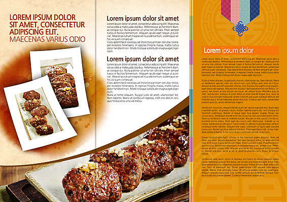 PSD 템플릿 편집 표지디자인 북디자인 출판디자인 내지 음식 리플렛 북커버 3단접지 팜플렛 사람없음 떡갈비 이미지템플릿 파일형식