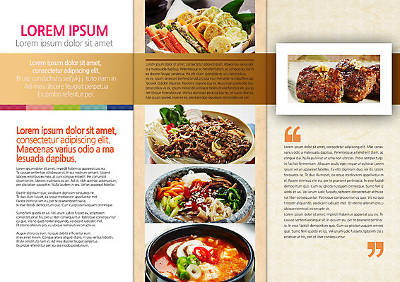 PSD 템플릿 편집 표지디자인 북디자인 출판디자인 내지 리플렛 북커버 3단접지 팜플렛 사람없음 전 찌개 비빔밥 불고기 부침 떡갈비 이미지템플릿 한식 음식 파일형식