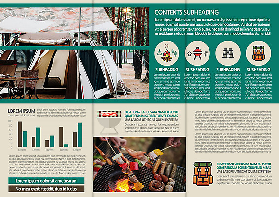 템플릿 편집 표지디자인 북디자인 출판디자인 내지 리플렛 여행 북커버 3단접지 배낭 텐트 팜플렛 사람없음 캠핑 바비큐 이미지템플릿 AI파일 음식 가방 레저 캠핑도구 파일형식 벡터