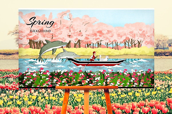 주간 PSD 나무 편집 남자 백그라운드 꽃밭 일러스트 한명 풍경 성인 야외 강 봄 튤립 벚꽃 강아지 돌고래 노 이젤 선박 봄배경 국내일러스트 자연요소 식물 1 계절 꽃 수상교통 포유류 사람 반려동물 수중동물 미술도구 개 파일형식